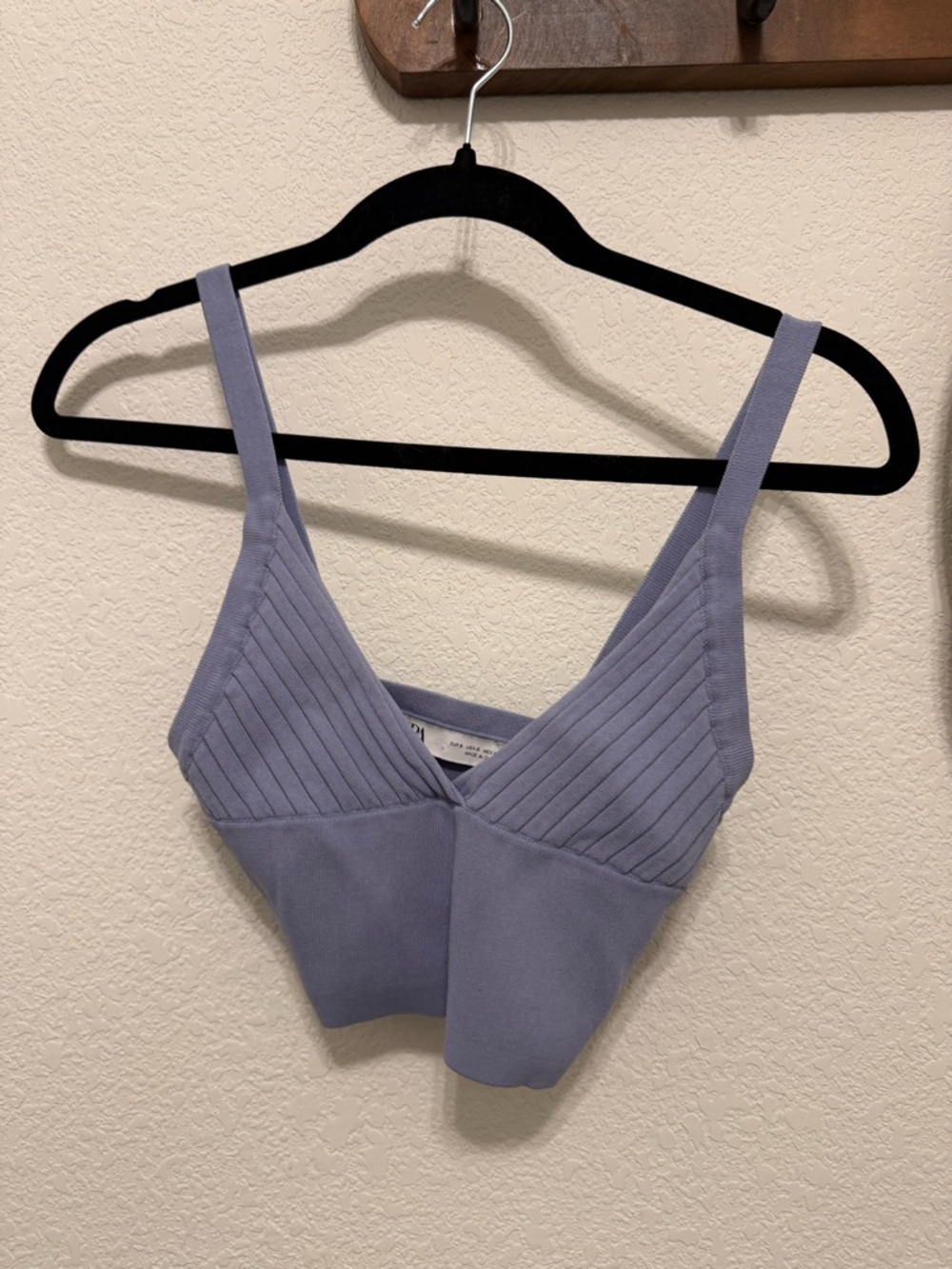 Zara Lavender Ribbed V-Neck Bralette